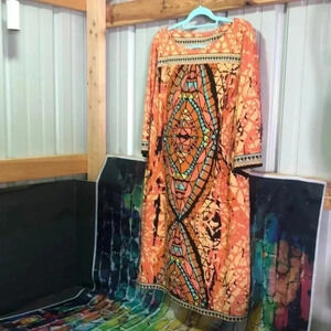 Beige by eci dress multi colored 2X by measurements plus size